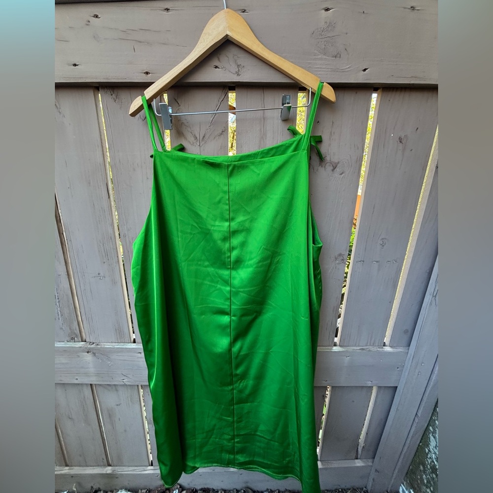 kate spade Bright Green Slip Dress with Tie Straps - Picture 7 of 11